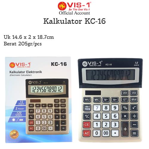 Jual Kalkulator VIS1 KC16 / Kalkulator Digital / Kalkulator 12 digit