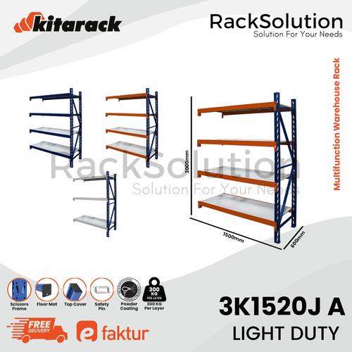 Jual Rak Gudang Besi 300kg / Layer Light Duty Jointer Rack 2 Meter ...