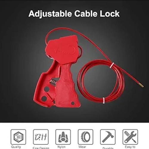 Jual Cable Lockout Adjustable Safety Lockout Tagout High Temperature ...