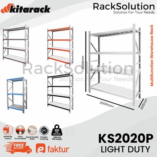 Promo KITARACK KS2020 STARTER Rack Gudang 2 Meter Multifungsi 200KG 3 ...