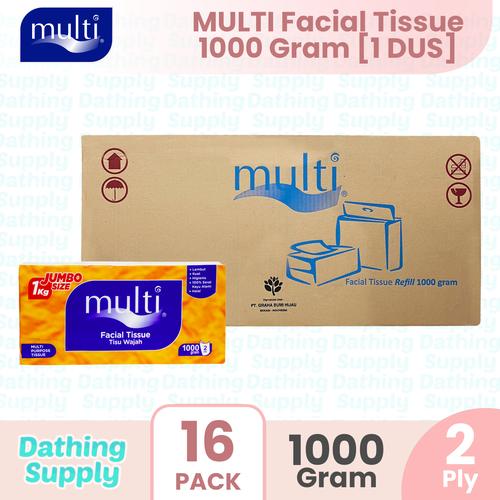 Promo GROSIR Multi Facial Tissue JUMBO Size 1000 Gram - 2 PLY / 1 Dus ...