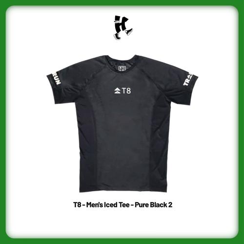 T8 Men's Iced Tee Pure Black (Running Jersey) Men-Women di Hulk Store  Id Tokopedia