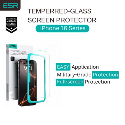Promo ESR Tempered Glass Full Cover with Easy Installation Tool for