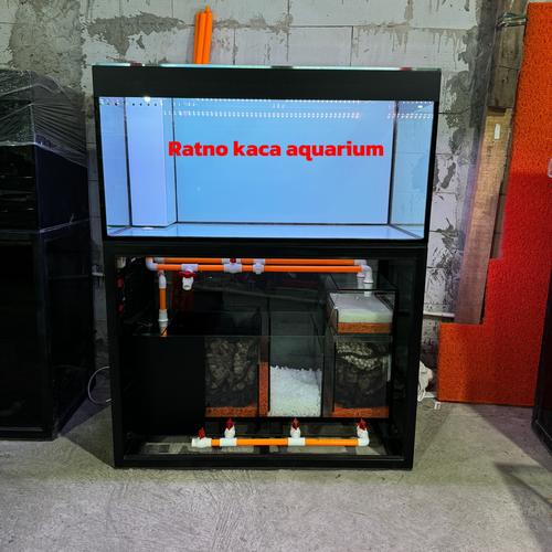 Jual AQUARIUM SEMI KABINET 120x50x50 SET SUMP FILTER WET DRY + BACKWASH ...