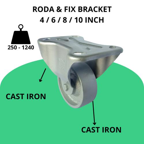 Jual Roda Cast Iron Bracket fix 4