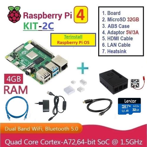 Jual KIT-2C : Raspberry Pi 4 (4GB RAM) - Complete SET - - badank ...