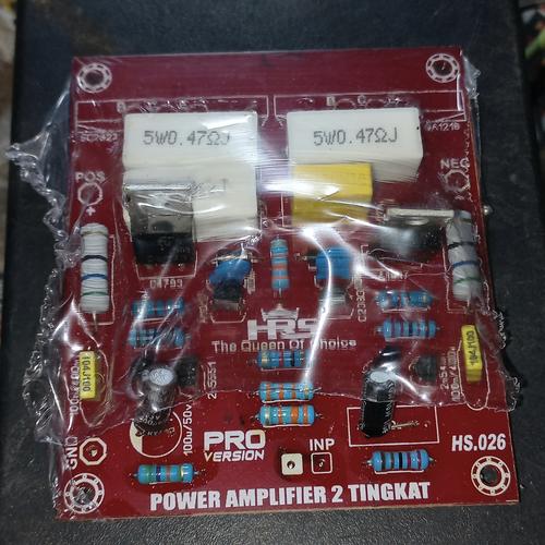 Jual kit power amplifier 2 tingkat simetris mono driver stage - Kab