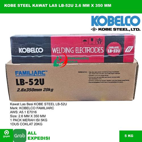 Jual KOBELCO KOBE STEEL FAMILIARC lawat las LB52U 2,6mm harga 5kg/pack ...