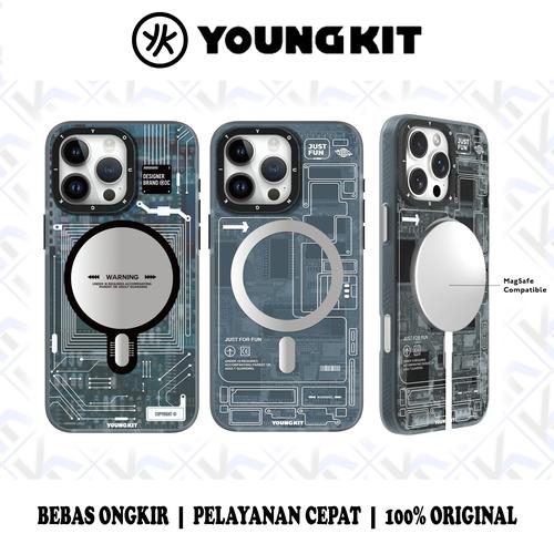 Jual Case iPhone 16 / Pro / Max / Plus Youngkit Circuit MagSafe Casing ...