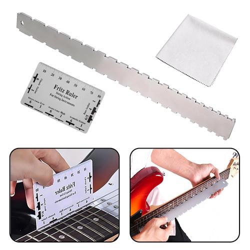 Jual Neck Ruler Set String Action Ruler String Ruler Scale Fretwire ...