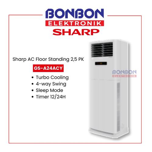 Promo Sharp AC Standing Floor 2.5PK GS-A24ACY / 2.5 PK GS A24ACY [Unit ...
