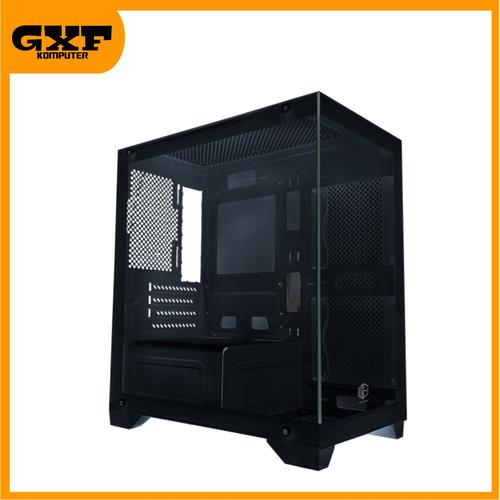 Case Left Jual CUBE GAMING BLUEY BLACK - mATX Gaming Case - Front & Left Side ...
