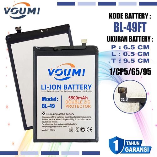 Jual VOUMI Baterai BL-49FT BL49FT Battery Double IC Power high
