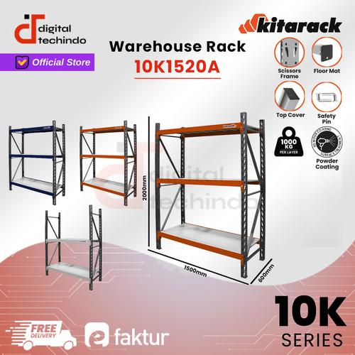 Promo Rak Gudang Besi 1 Ton /Layer Rack Gudang 2M Starter Rack P 1.5M ...