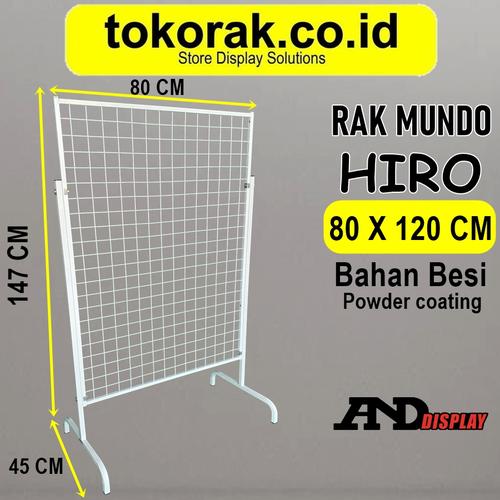 Jual RAK MUNDO 80 X 120 CM HIRO RAK AKSESORIS KAWAT DISPLAY RAK WIRE ...