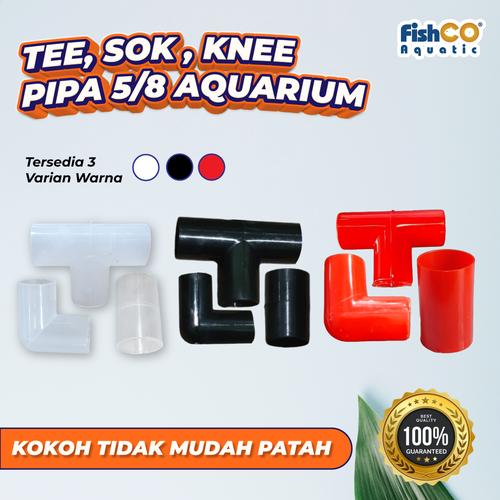 Jual Shock Sok Pipa Knee Sambungan Pipa Aquarium Hitam dan Bening T, L ...