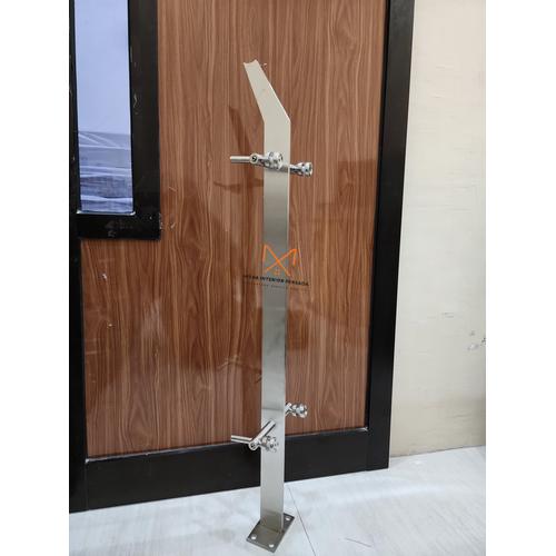 Jual Tiang Railing Tangga Model Kaca Tebal Plat 8 mm Stainless Steel SS ...