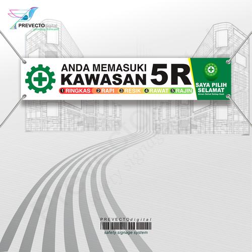 Jual Spanduk Banner K3 Anda Memasuki Kawasan 5R Ringkas Rapi Resiko ...
