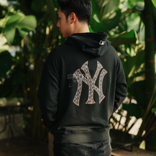 ☆MLB Korea☆ Classic Monogram Big Luxe Overfit Hoodie NY Bl Promo MLB Korea NY Yankees Monogram Big Lux Hoodie Black
