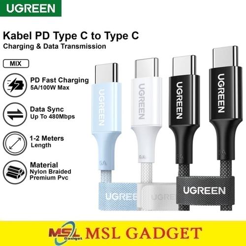 Jual UGREEN Kabel Data USB Type C to Type C 5A 100W Nylon PD SFC Super ...