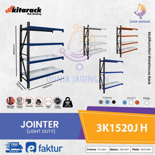 Jointer Rack Jual RACK GUDANG Besi Jointer 300kg/ layer 2M 4LAYER Panjang 1,5Meter ...
