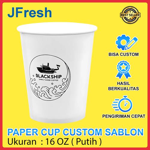 Jual Cetak Gelas Hot Paper Cup Custom Desain Sablon Nama Logo / Print ...