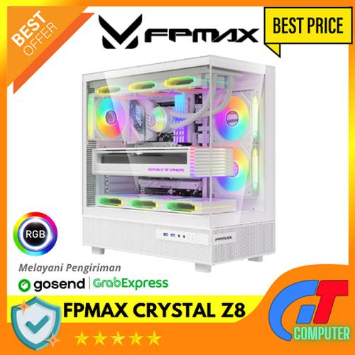 Jual FPMAX Crystal Z8 - Casing PC ATX | CPU PC Case Gaming 3 FAN RGB ...