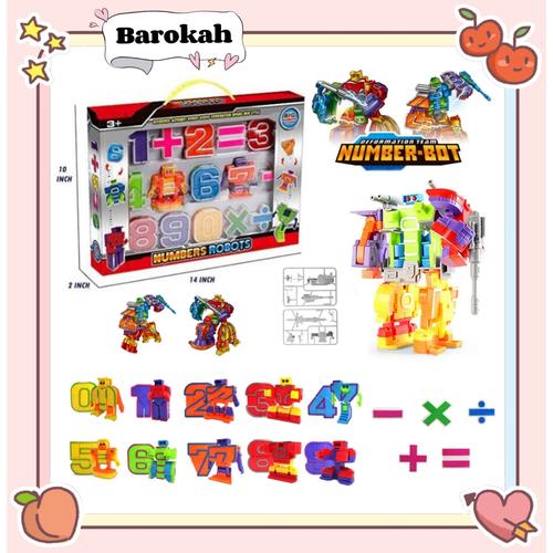 Jual [BAROKAH] 1set Numeric robot mainan number transform - Kota ...
