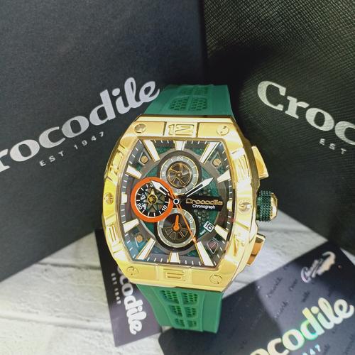 Jual Jam Tangan Pria Original Crocodile Case Warna Gold