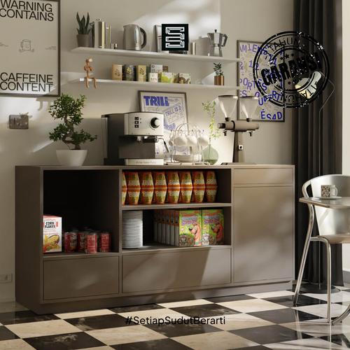 Promo [GARANSI 1 TAHUN] Supernata - Rak Coffee / Coffee Bar / Lemari ...