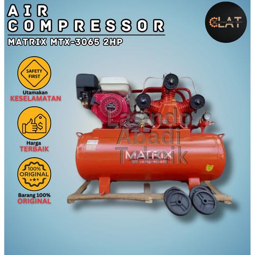 Jual Matrix Kompresor Angin 2 HP 100 Liter + Engine Penggerak Bensin GX ...