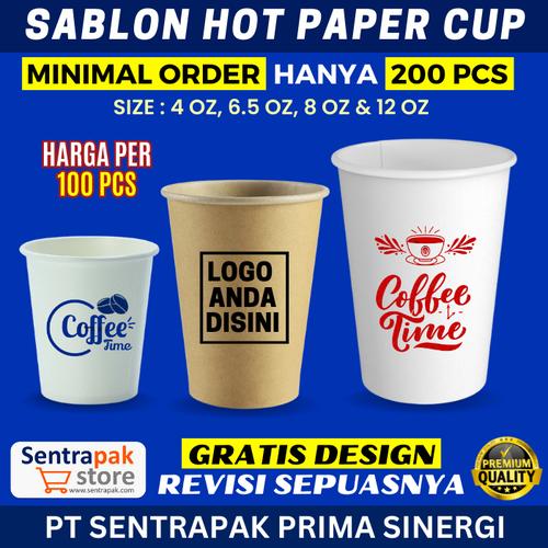 Jual Sablon Paper Cup Hot 8 oz, 12 oz & Sablon Cup Ukuran Kecil - 1 ...
