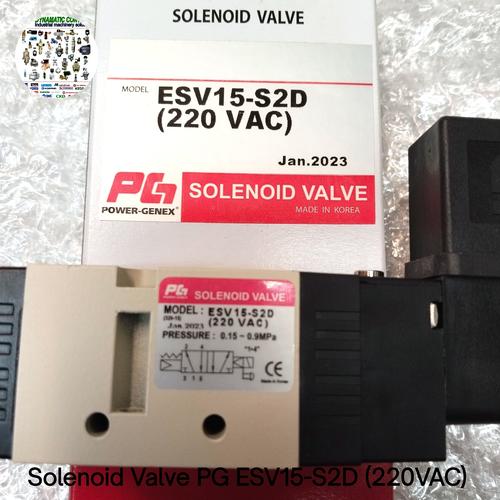 Jual Solenoid Valve PG ESV15-S2D (220VAC) POWER GENEX ESV15-S-2D ...
