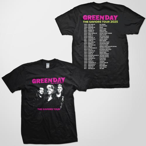 Green Day Tour 2025 Tシャツ ダークグレー Green Day Tシャツ Tour