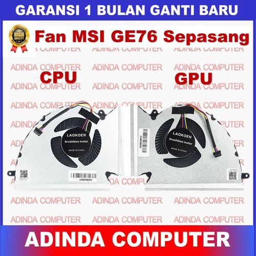 BestParts New CPU+GPU Cooling Fan Replacement for MSI Pulse GL66, Katana GF76-12U, 12SC 12UG 12UE 12UD 12UC, 12UGx 12UEx 12UDx 12UCx, P/N: PABD08008SH N477, PAAD06015SL N460