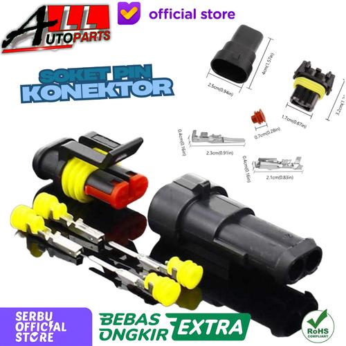 Jual Soket Sambungan Socket Pin Kabel Terminal Waterproof Mobil Anti ...