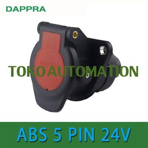 Jual 24V 5Pin 5 Pin Trailer Socket ABS EBS Type for Car Semi Trailer ...