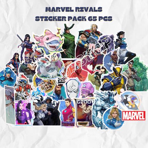 Jual Stiker Pack 65 PCS MARVEL RIVALS Character Vinyl Tahan Air ...