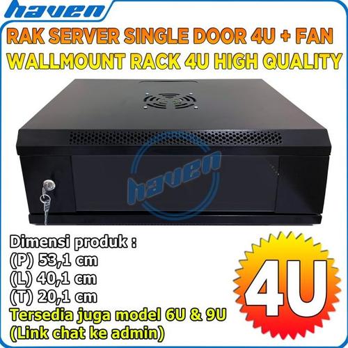 Jual WALLMOUNT RACK 4U / RAK SERVER SINGLE DOOR 4U / WALLMOUNT RACK ...