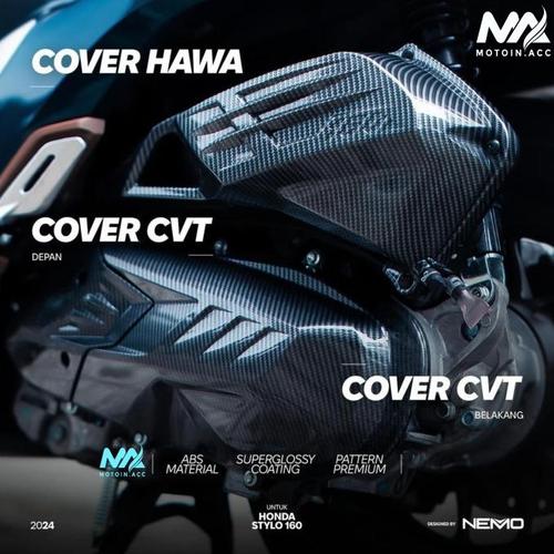 Cover Radiator Stylo Jual COVER CARBON HONDA STYLO 160 TUTUP CARBON FILTER CVT DEPAN CVT ...