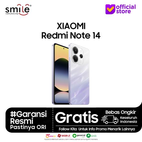 Xiaomi Redmi Note 14 4G Smartphone – 8GB RAM + 256GB, 108MP Kamera, Helio G99-Ultra, 120Hz Display, 5500mAh Akku, Lila