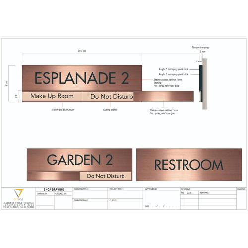 Jual Meeting Room Signage Stainless Steel + Chrome Bronze - Jakarta ...