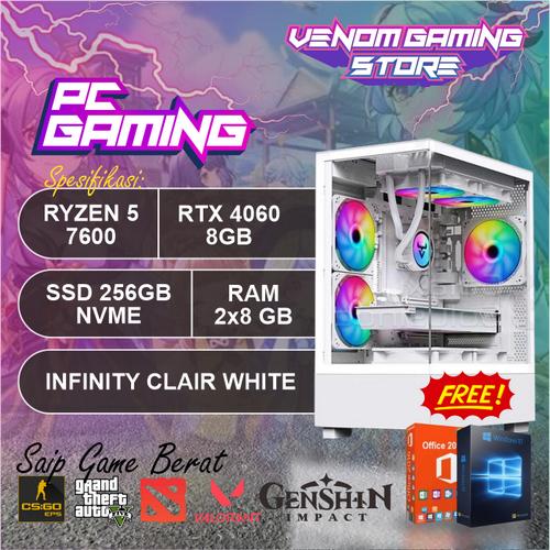 Jual Pc Gaming | Ryzen 5 7600 | RTX 4060 8GB | 16GB DDR5 | 256 NVME ...