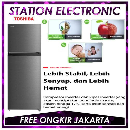 Promo TOSHIBA KULKAS 2 PINTU ORIGIN INVERTER (GR-RT466WE-PMF) KAPASITAS ...