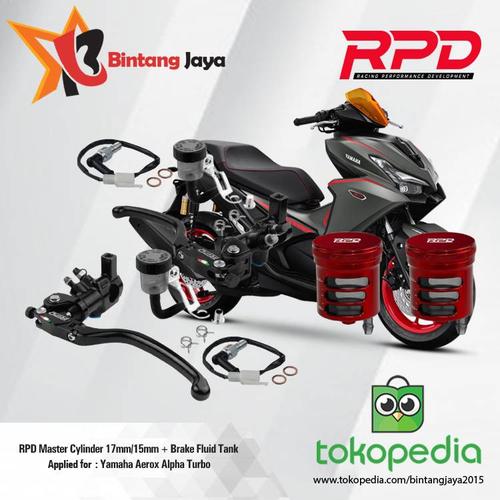 Jual RPD Master Cylinder 17mm/15mm + RPD Brake Fluid Tank Force D4 40MM ...