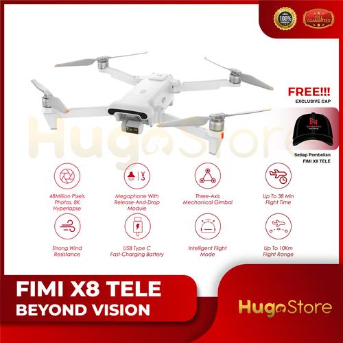 Promo FIMI X8 TELE Drone 4K 48MP Camera 3-axis Gimbal 10km 38 Min Flight  Time di Hugostoreid Tokopedia