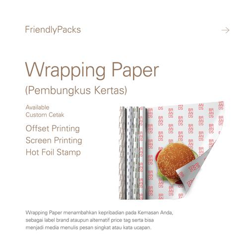 Transfer Paper 40g Jual Custom Cetak Desain Wrapping Paper / Pembungkus Kertas / Alas ...
