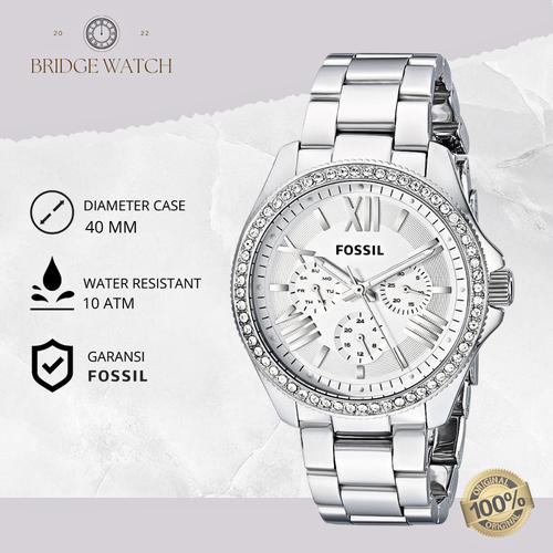 Promo Jam Tangan Wanita Fossil Cecile AM4481 Chronograph Rantai