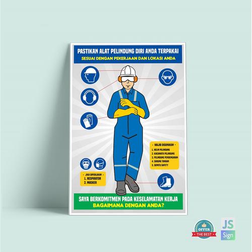 Jual POSTER SAFETY K3 - Alat Pelindung Diri / APD / PPE - A2 (60x40cm ...