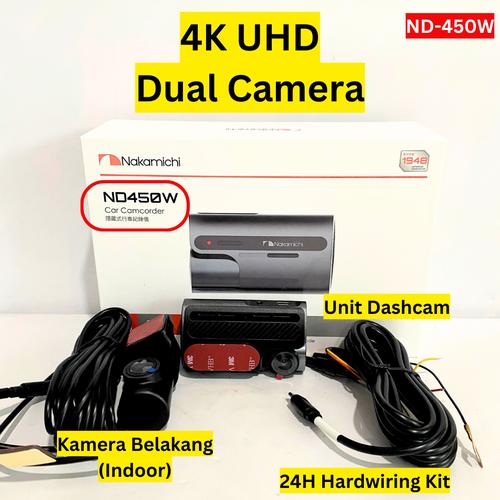 Promo Nakamichi Dashcam Mobil ND450W 4K UHD Dual Camera WLAN 24 Hour ...